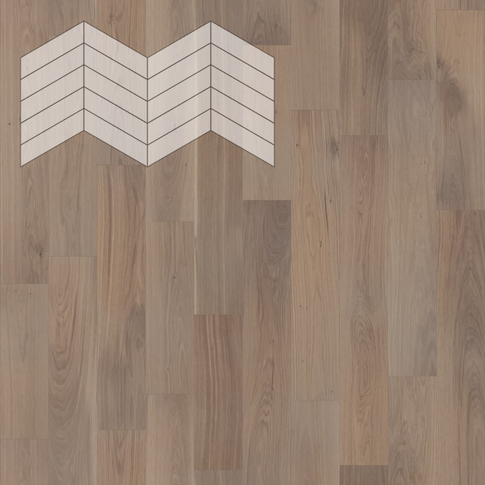 Паркет Елка Французская Lab Arte Chevron Дуб Селект Беж лак 400/348х90х14/3/60°