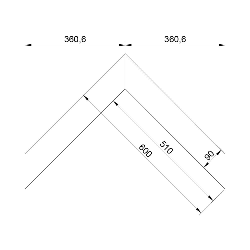 Паркет Елка Французская Lab Arte Chevron Дуб Рустик Gris лак 600/510х90х14/3/45°