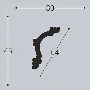 Карниз Bello Deco XPS К8 45х30х2000 текстура