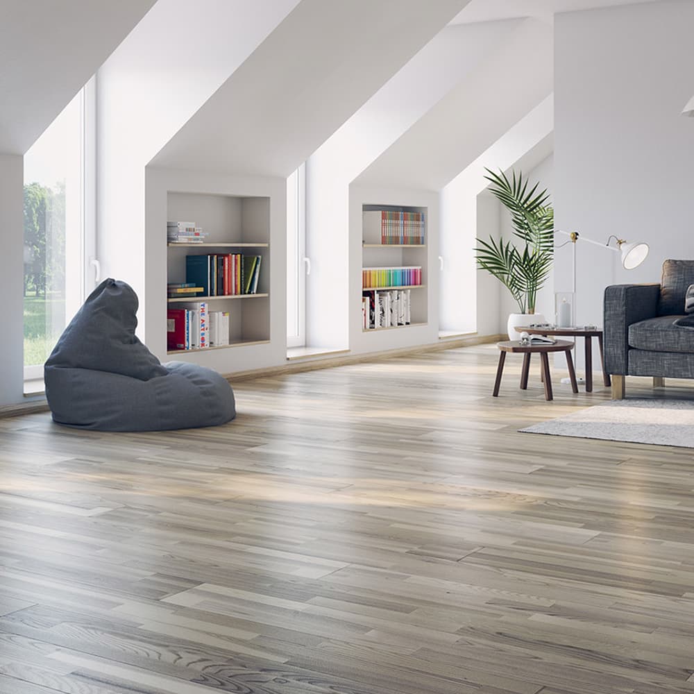 Паркетная доска PolarWood Ясень LIVING WHITE MATT 3S 5G (3,41м2)