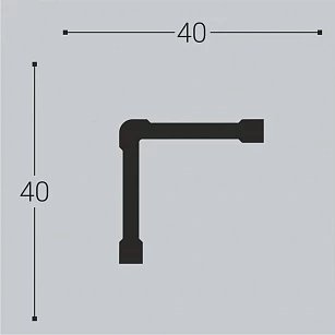 Угол Bello Deco XPS У4 40х40х2000 текстура