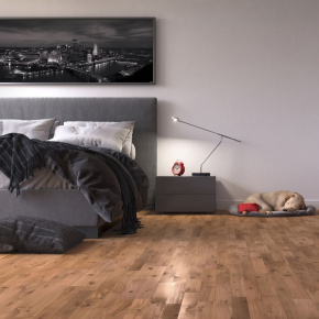 Паркетная доска PolarWood ДУБ ВИНТАЖНЫЙ МАСЛО 14x188x2266 3П (3,41 м2) в интерьере