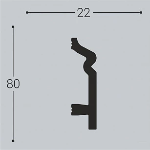 Плинтус напольный Bello Deco XPS П2 80х22х2000 текстура