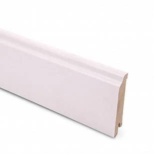 Плинтус шпонированный Lab Arte White 80х15х2500 в интерьере