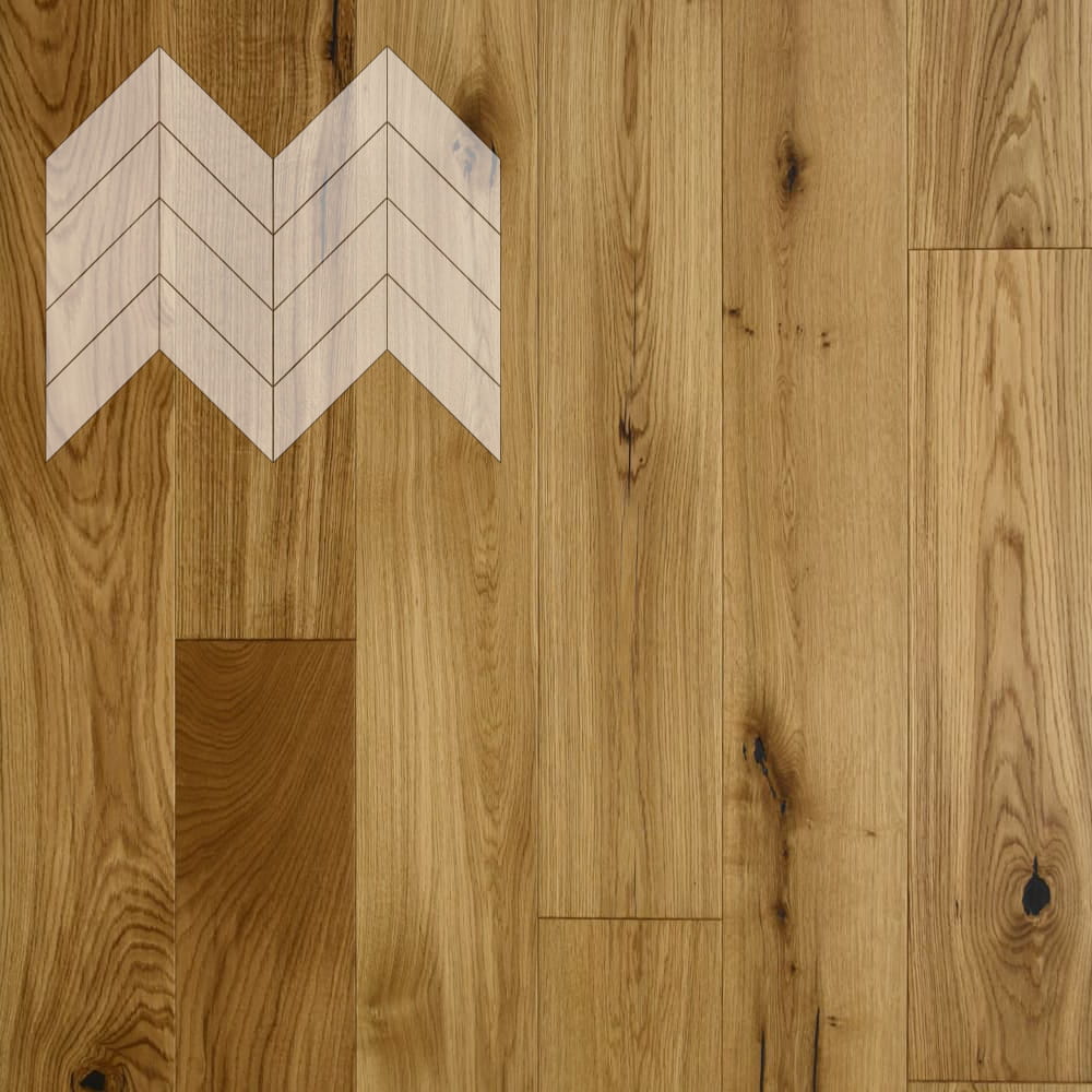 Паркет Елка Французская Lab Arte Chevron Дуб Рустик лак без браша 600/450х150х14/3/45°