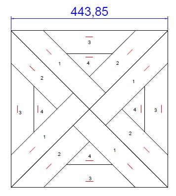Модульный паркет LabArte инженерный Дуб Original №3-65 443*443*15/3 Прозрачный лак