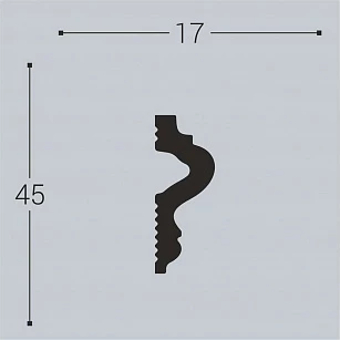 Молдинг Bello Deco XPS М10 45х17Х2000 текстура