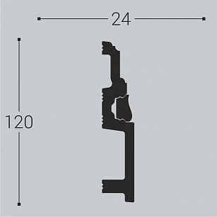 Плинтус напольный Bello Deco XPS П6 120х24х2000 текстура